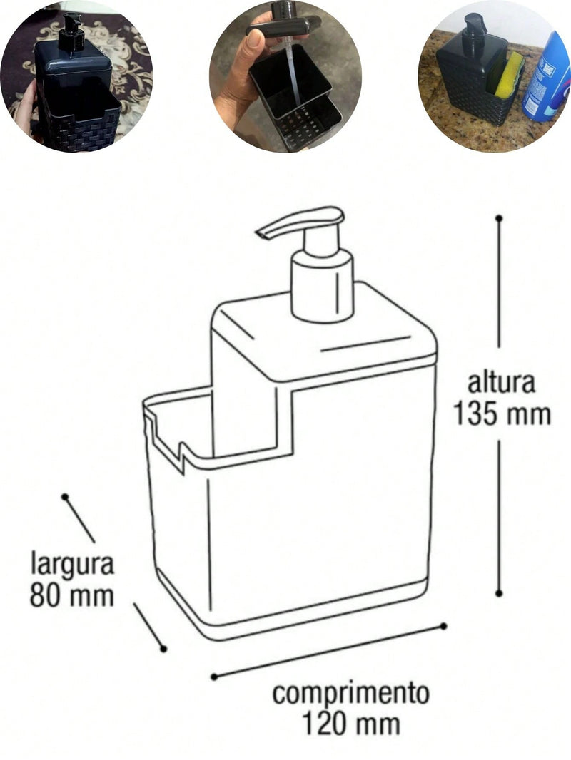 Conjunto Pia Completo Escorredor de Louça + Lixeira de Pia 05 Litros + Porta Detergente