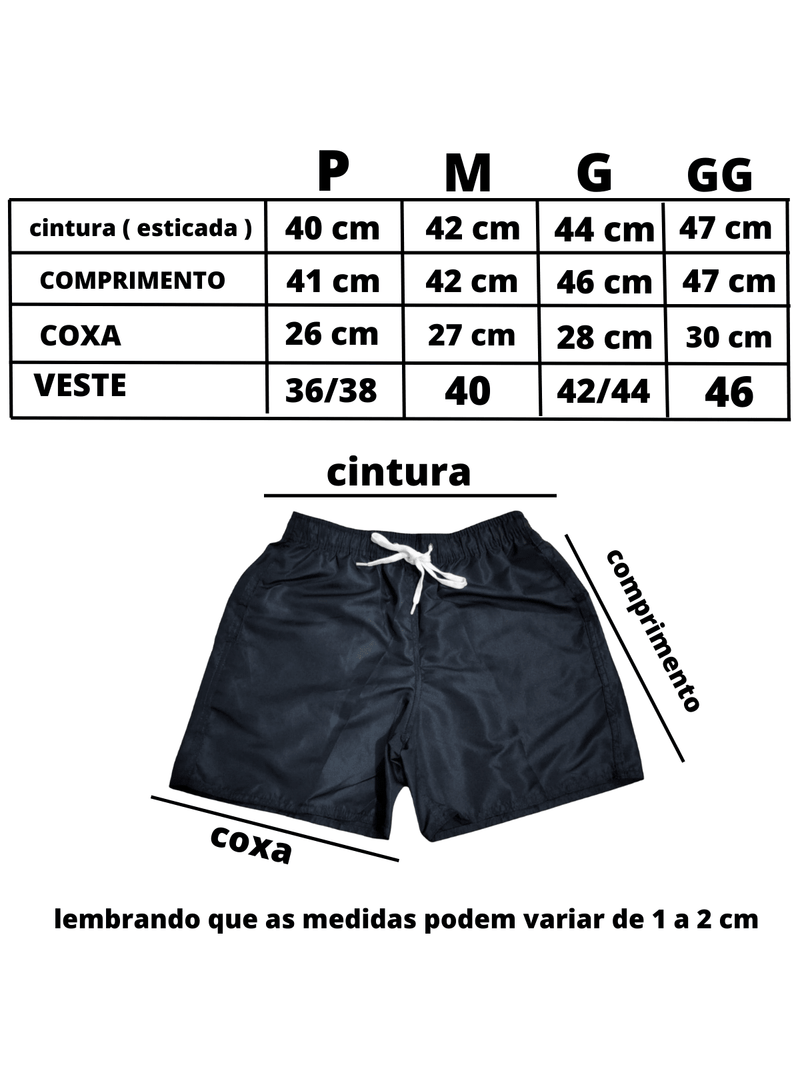 Shorts Casais Bermudas Moda Praia + 2 Chapéu Bucket Hat Time Flamengo