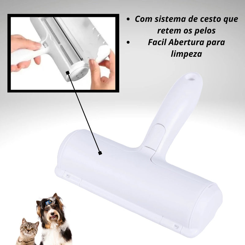 Rolo Removedor Tira Pelos Pet Cães & Gatos Sofá Roupa Carro Ecológico Pratico Gruda